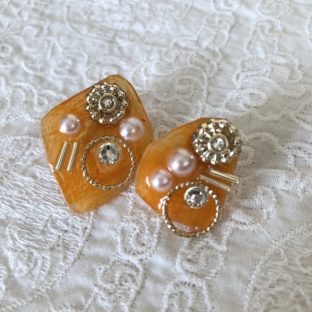 ビタミンカラーのイヤリング　オレンジ