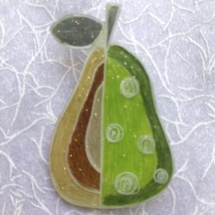 洋梨のブローチ　⑦
